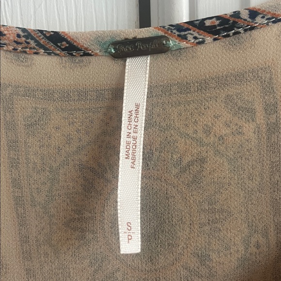 Free People Elegant Beige Patterned Dress size Small - Picture 8 of 10